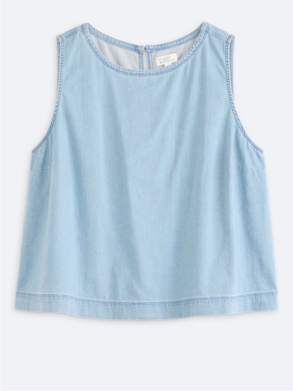 Market & Spruce Light Blue Sleeveless Denim Tank NWT